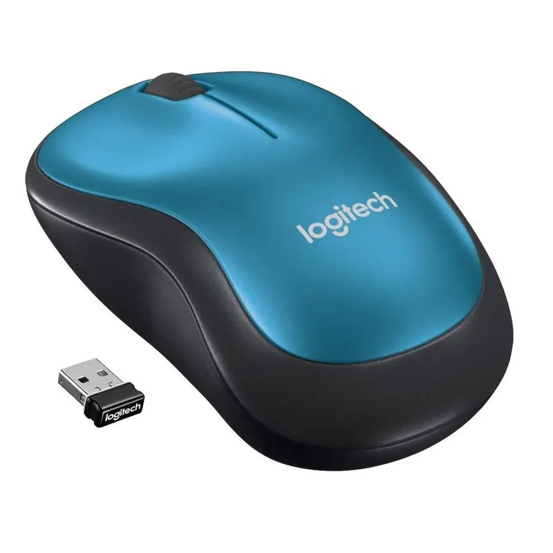 Mouse Logitech Inalambrico Nano receptor Azul