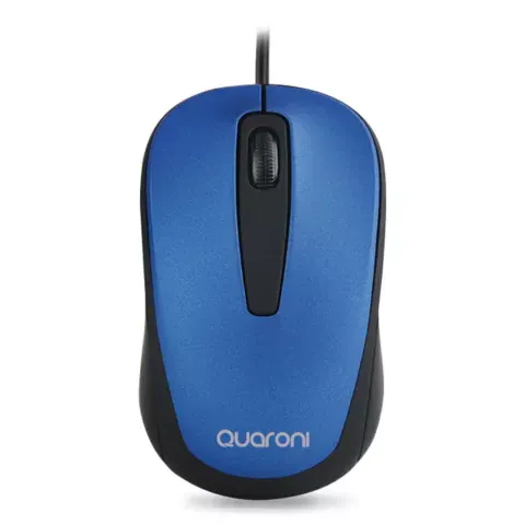 Mouse Optico Quaroni Alambrico Azul